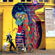 Porte gialle frutto dell'arte murale