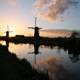 Tramonto a Kinderdijk